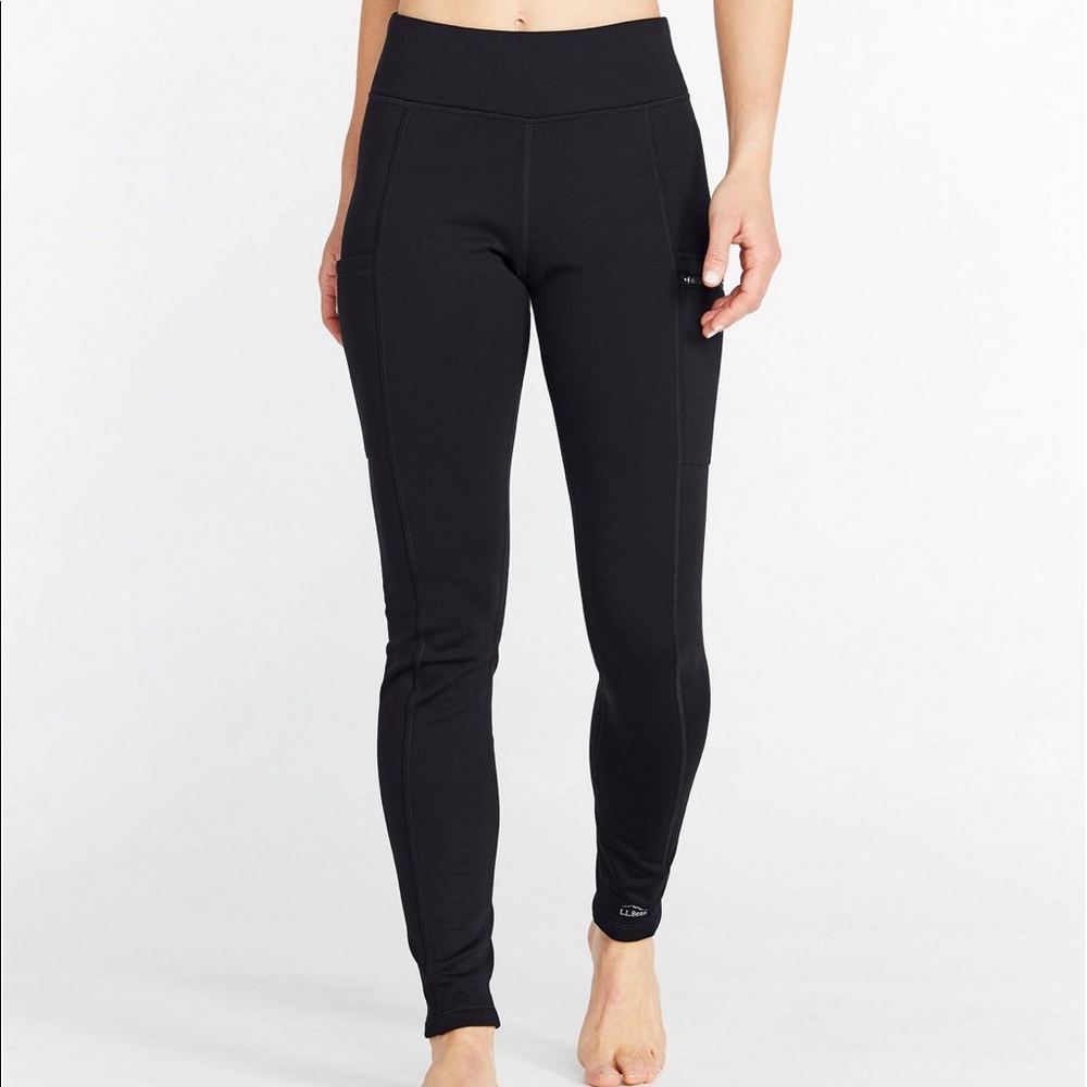 L.L. Bean Primaloft Thermastretch Fleece Pocket Tights Womens XL